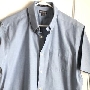 MEN'S WRINKLE-FREE RELAXED FIT SHORT-SLEEVE SHIRT
